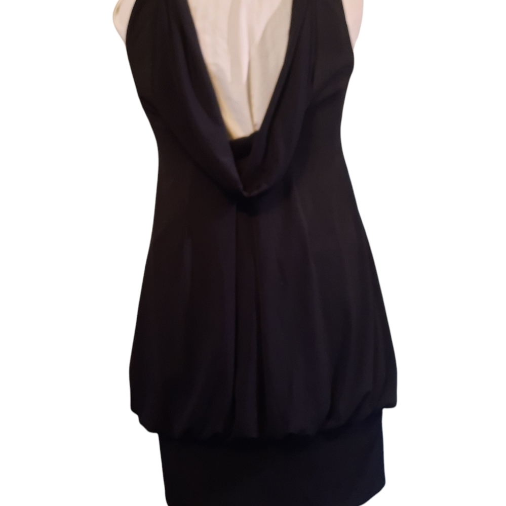 Eliza J Black v-neck scoop back Evening / Prom Dress (Missy) Size 12 - Picture 2 of 6